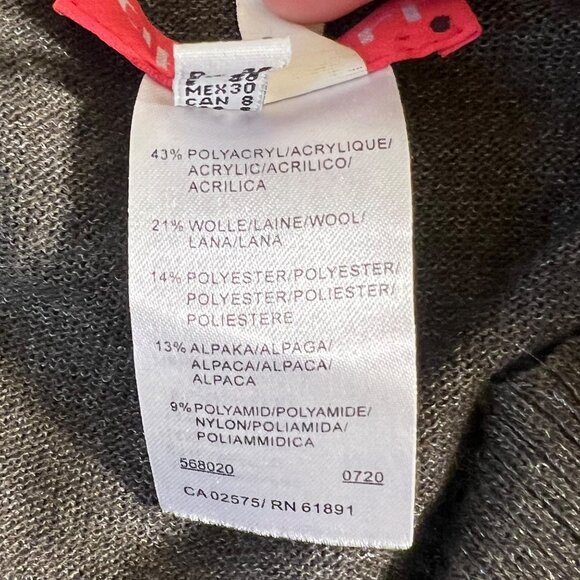 Y2K Brown Silver Metallic Lettuce Hem Long Top Going Out Top Wool Alpaca Size 6 - Picture 6 of 11